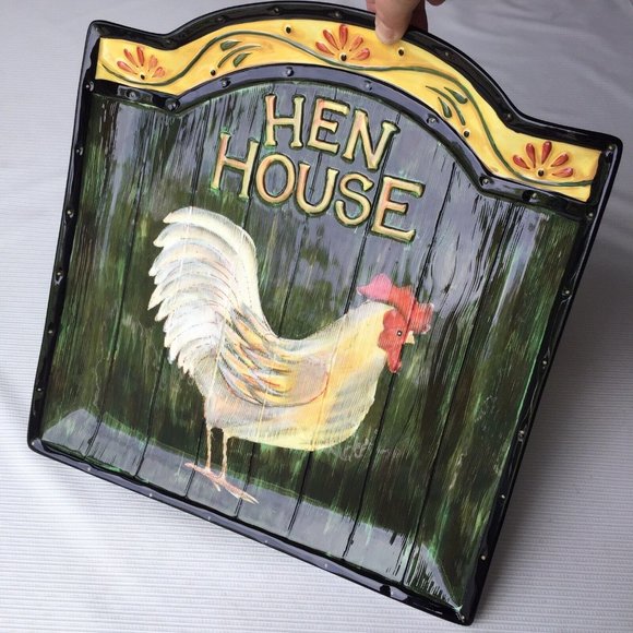 Certified International Hen House Plate Serving Platter Country Farm Rooster 12" - Picture 3 of 12